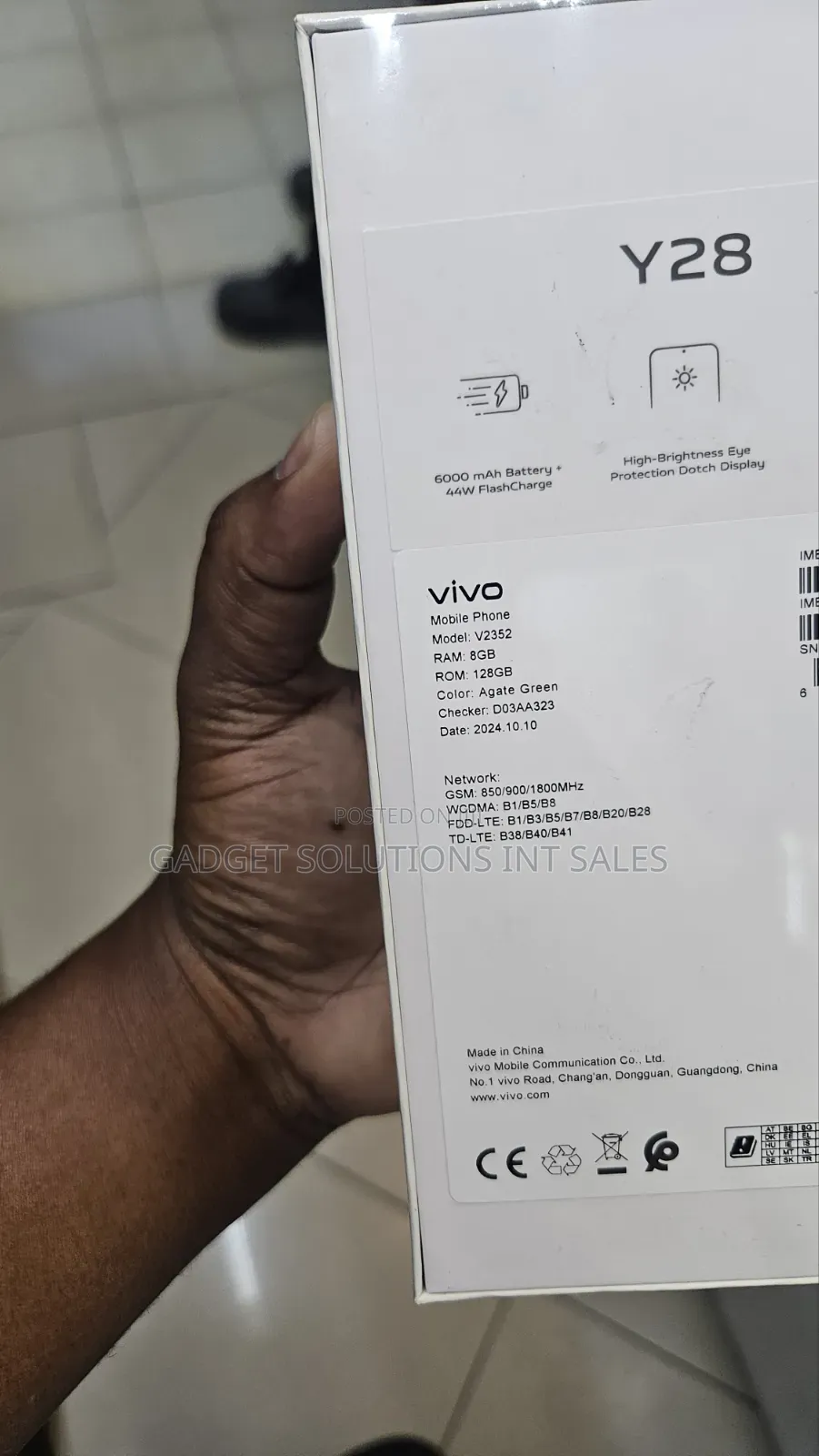New Vivo Y28 8 GB Black