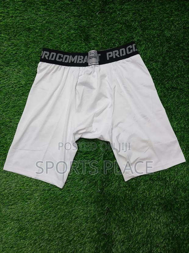 White Sports Compression Base Layer Shorts