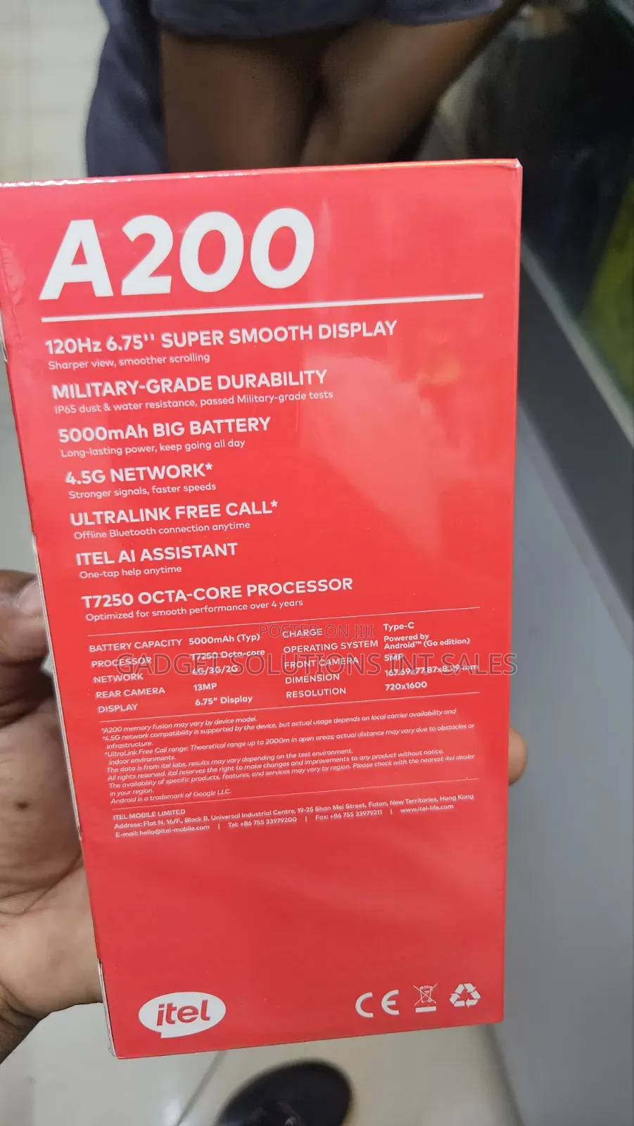 New Itel A200+ 128 GB Black
