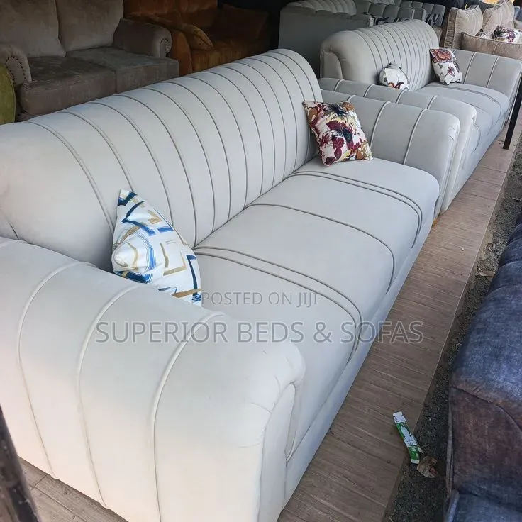 5 Seater Cream Sofa on Offer: Pay on Delivery