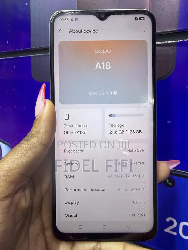 Oppo A18 128 GB Blue - thumbnail 2