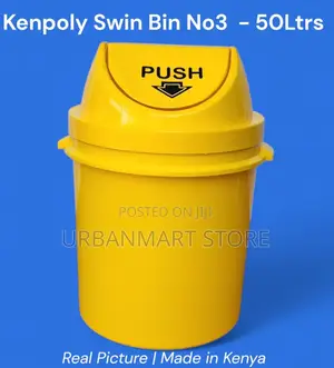 Kenpoly 50l Swing Bin With Push Lid – Made in Kenya