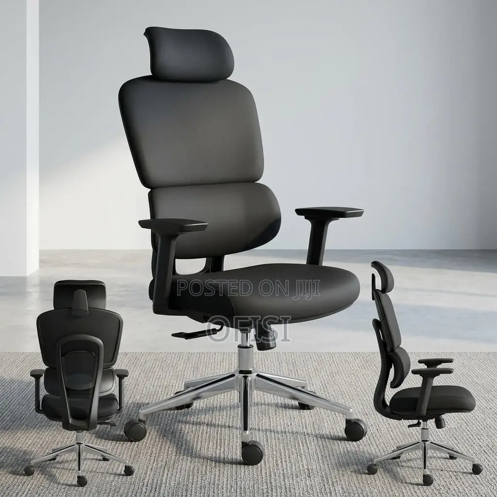 Office Chair; High Back Fabric Orthopedic Office Chair