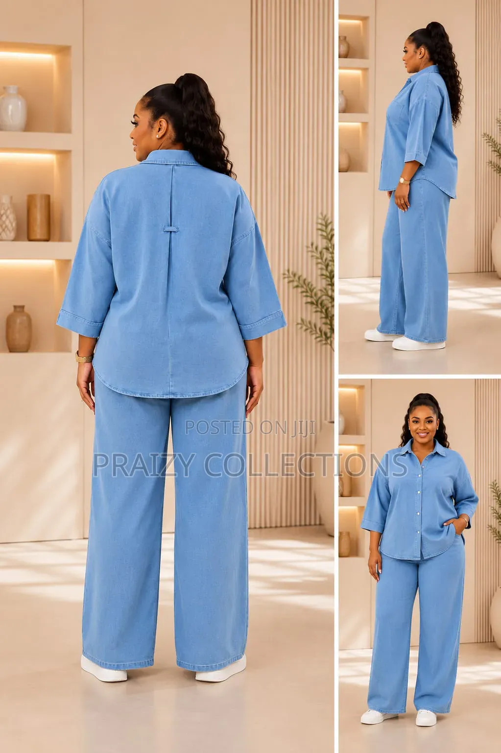 Elegant and Stylish Original Non-Fade Denim 2pc Set