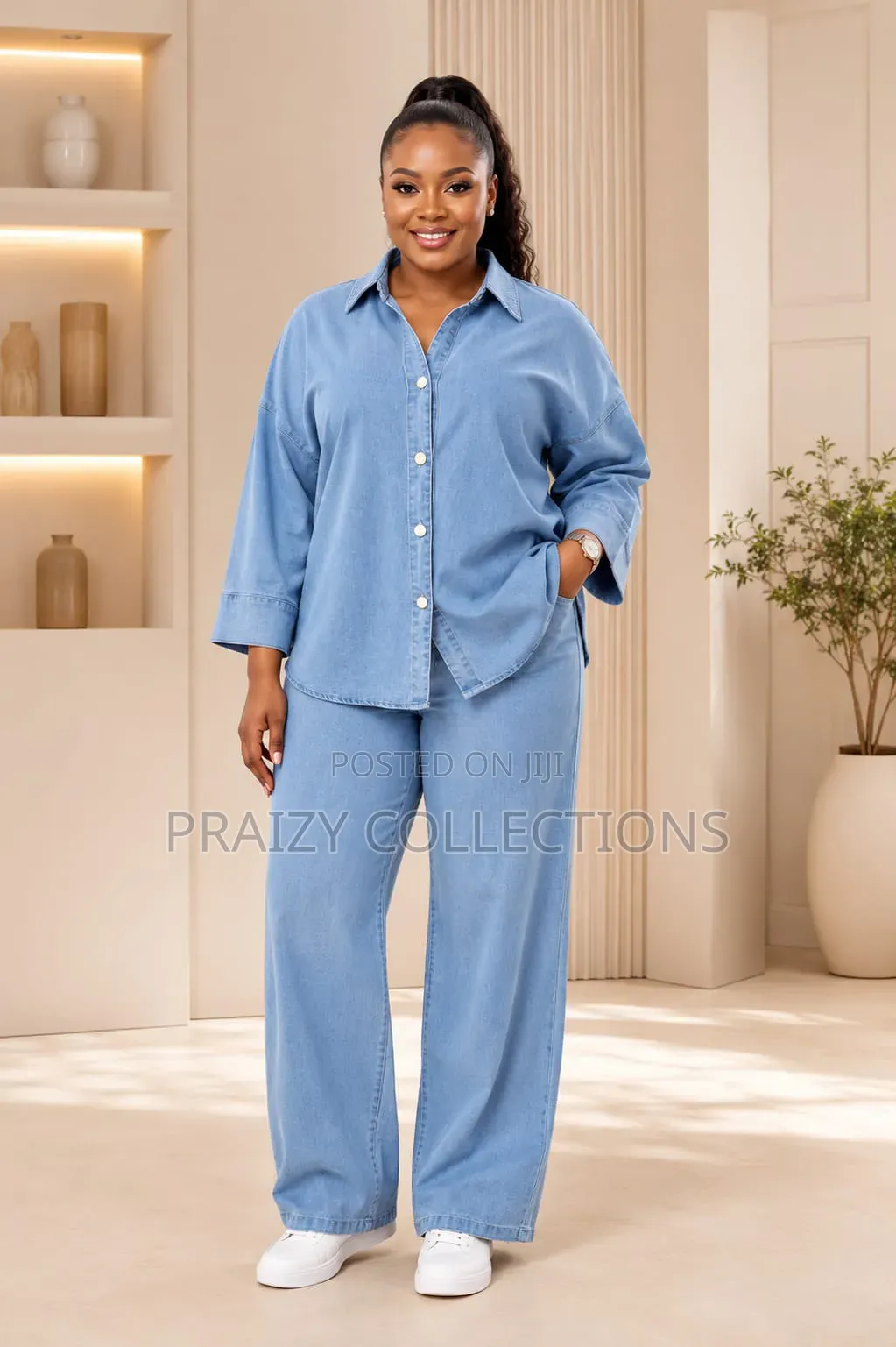 Elegant and Stylish Original Non-Fade Denim 2pc Set