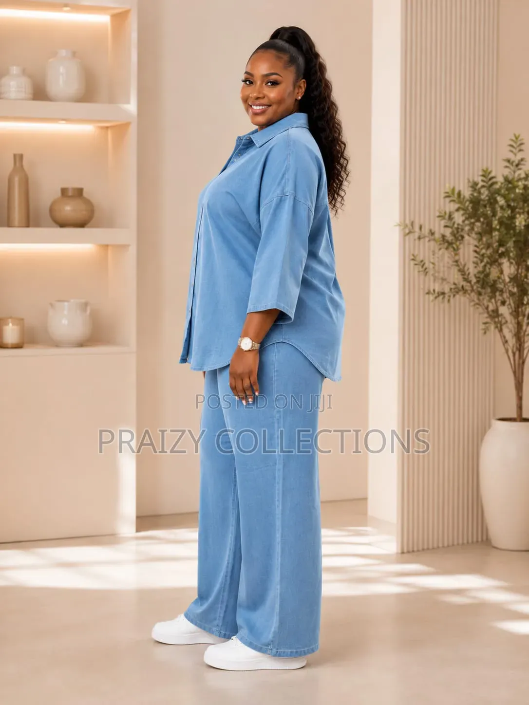 Elegant and Stylish Original Non-Fade Denim 2pc Set