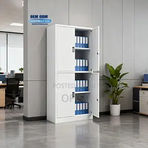 Office Cabinet; Steel Lockable 4-Door Cabinet