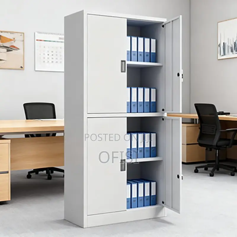 Office Cabinet; Steel Lockable 4-Door Cabinet