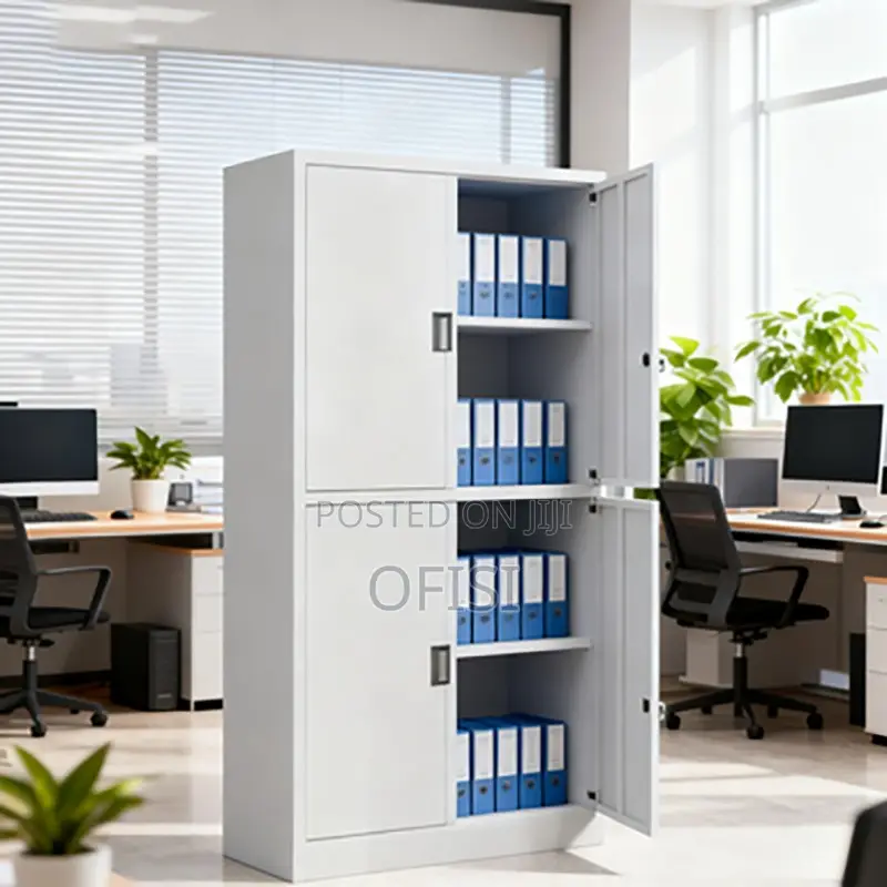 Office Cabinet; Steel Lockable 4-Door Cabinet