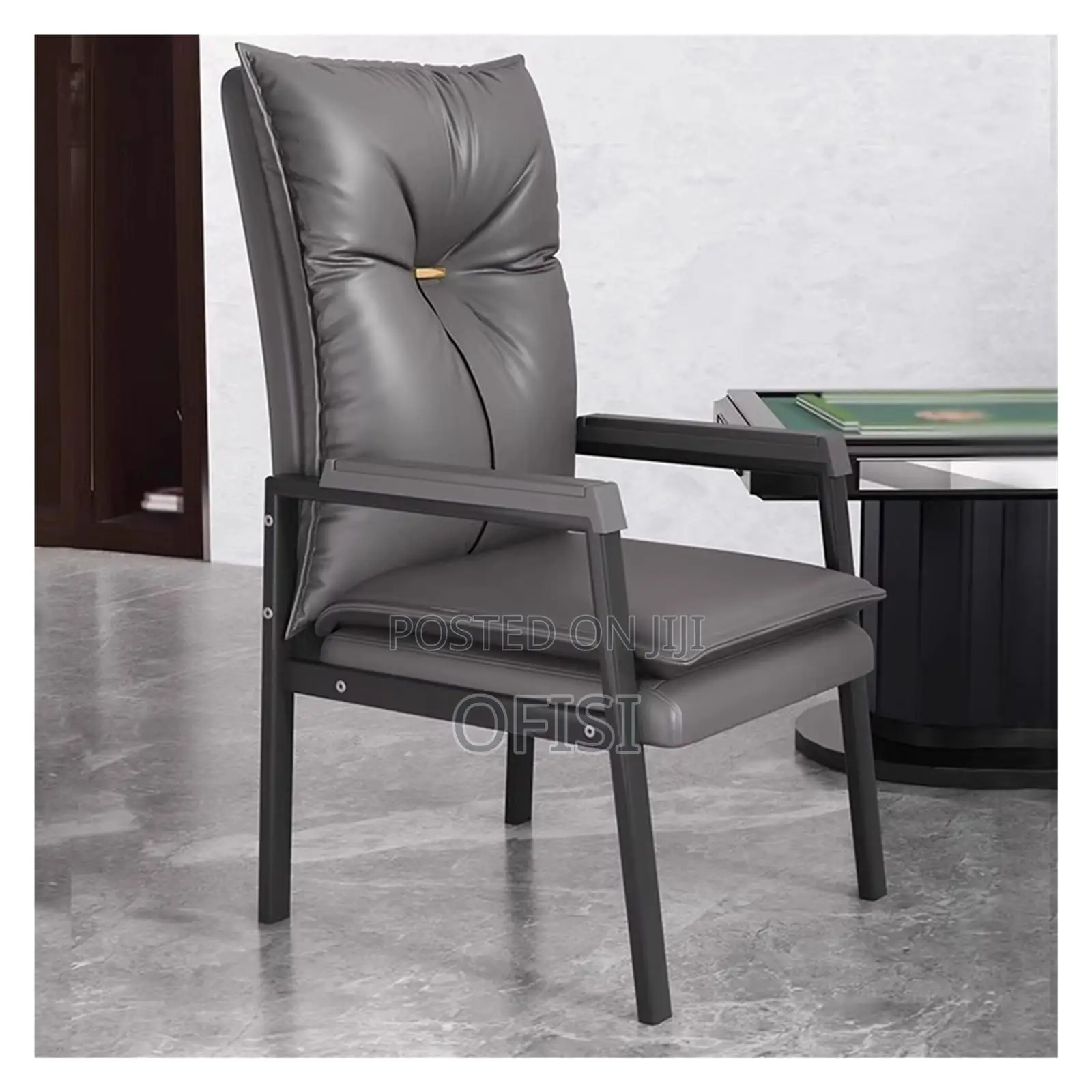 Office Chair; High Back Leather Visitor's Chair