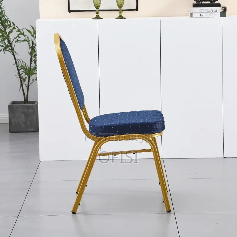 Conference Chair; Blue Modern Banquet Conference Chair