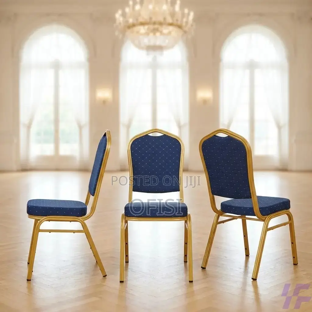 Conference Chair; Blue Modern Banquet Conference Chair