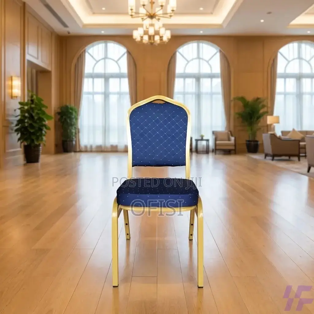 Conference Chair; Blue Modern Banquet Conference Chair