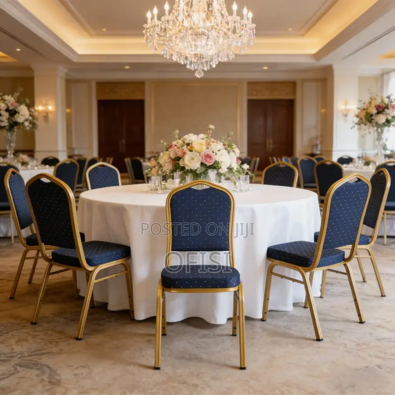 Conference Chair; Blue Modern Banquet Conference Chair