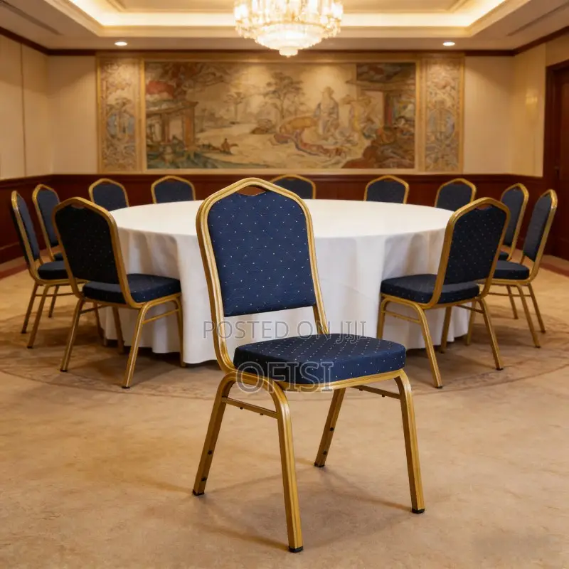 Conference Chair; Blue Modern Banquet Conference Chair