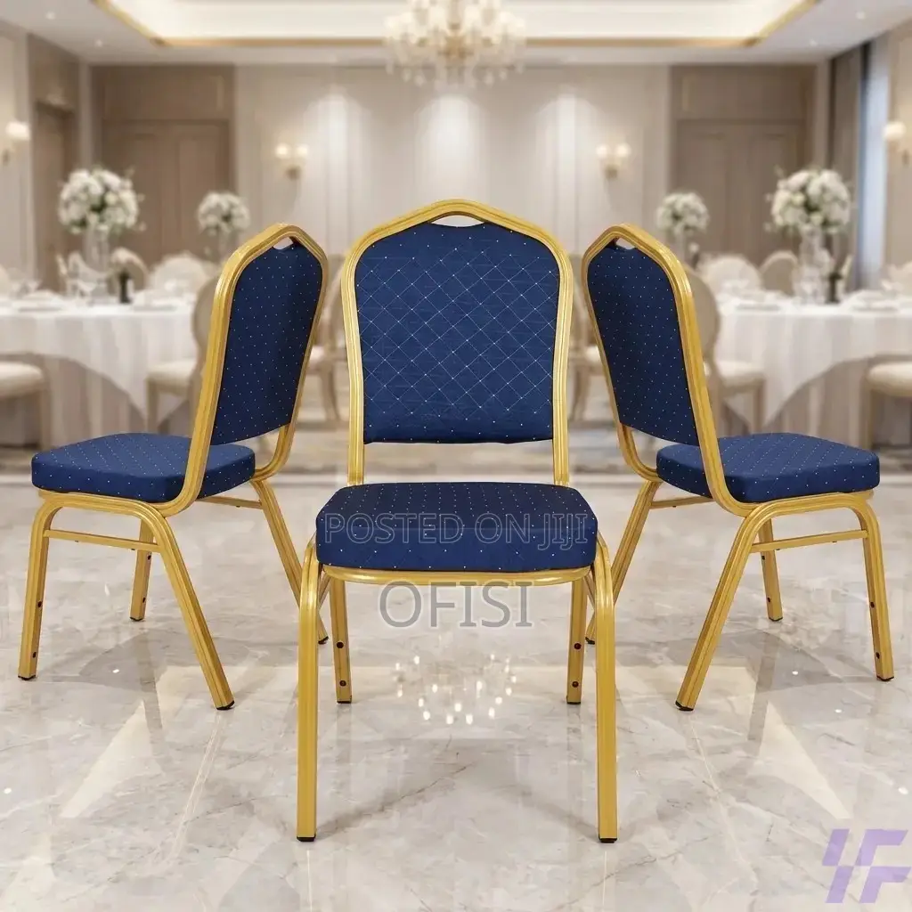 Conference Chair; Blue Modern Banquet Conference Chair
