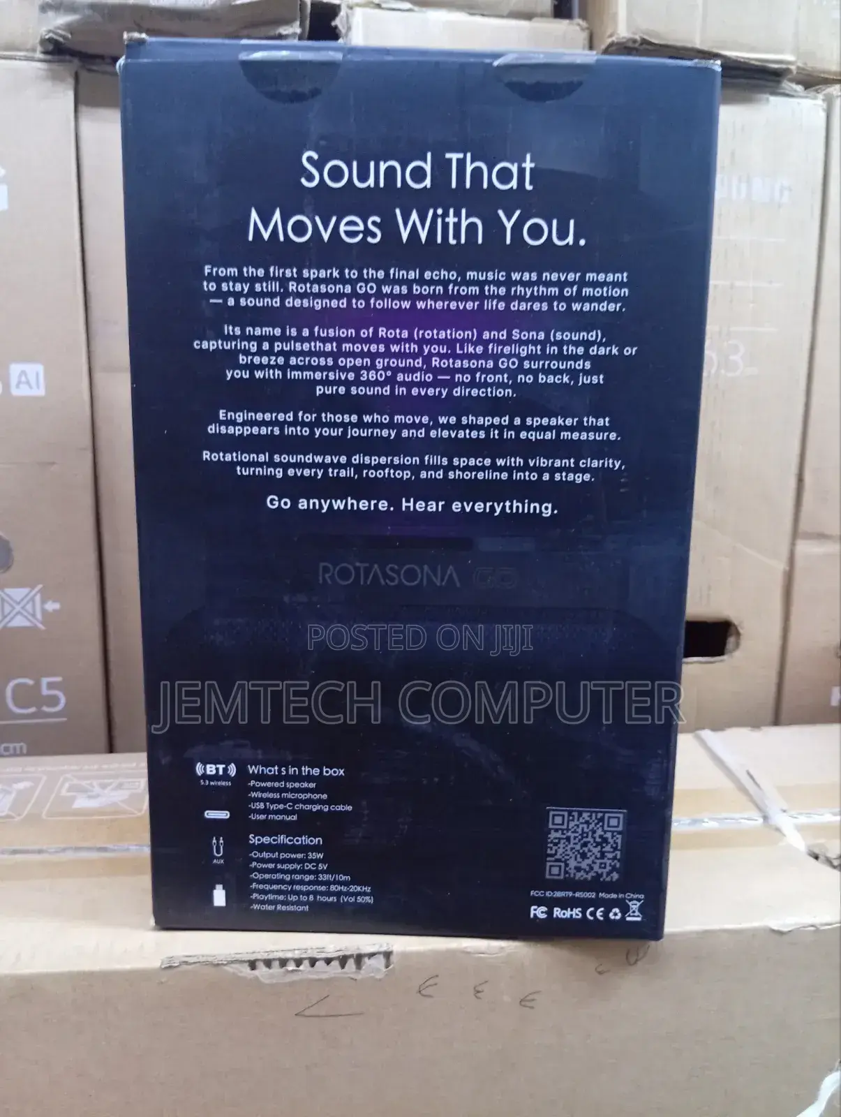 Rotasona Portable Bluetooth Deep Bass 35w Karaoke Speaker With Mic