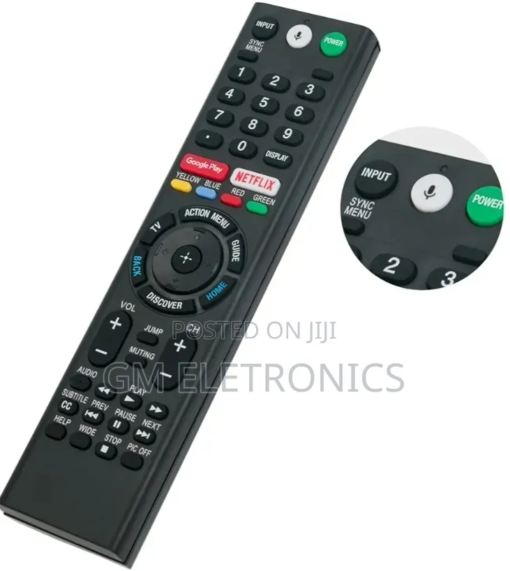Voice Remote Control With Mic Fit for Sony Smart Led Tv HDTV