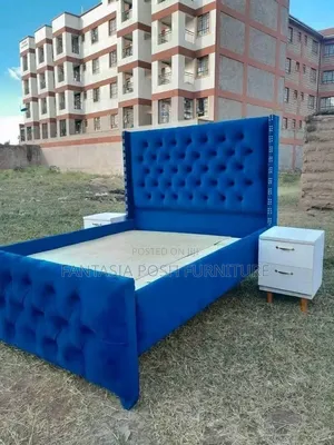 Blue Velvet Bed Size 5 by 6