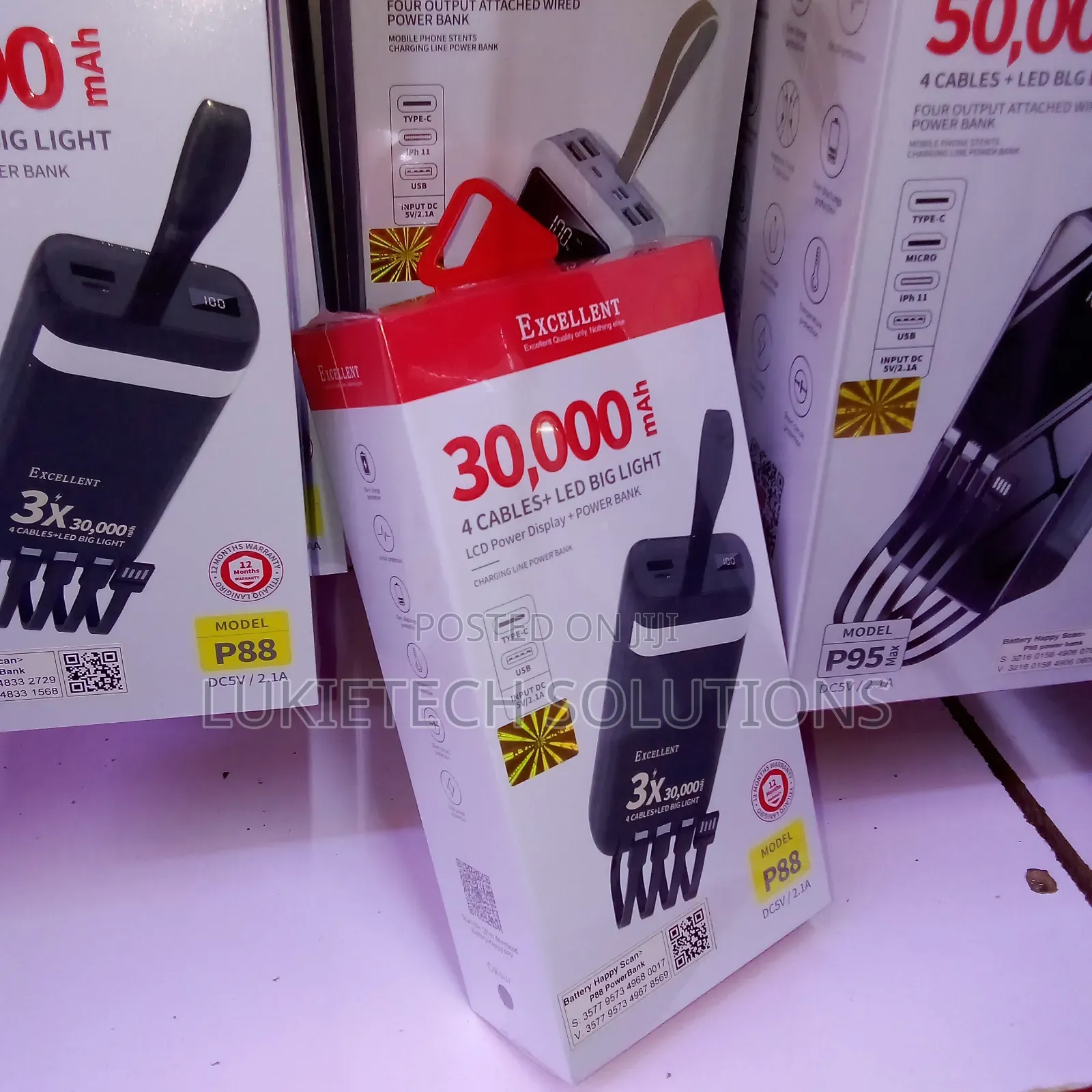 Excellent Powerful Powerbank,30000mah With LCD Power Display