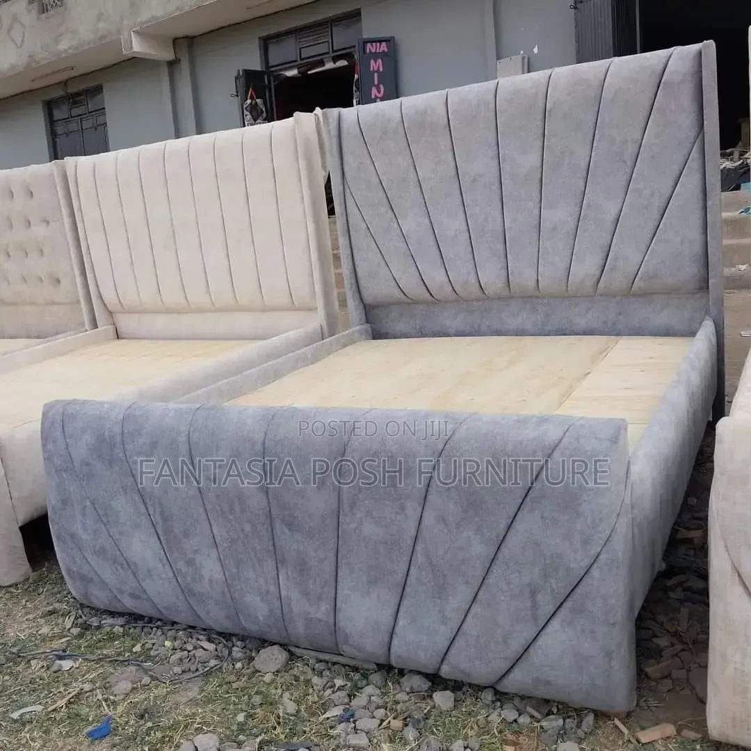 Grey/White/Black 5 by 6 Bed + Free Delivery