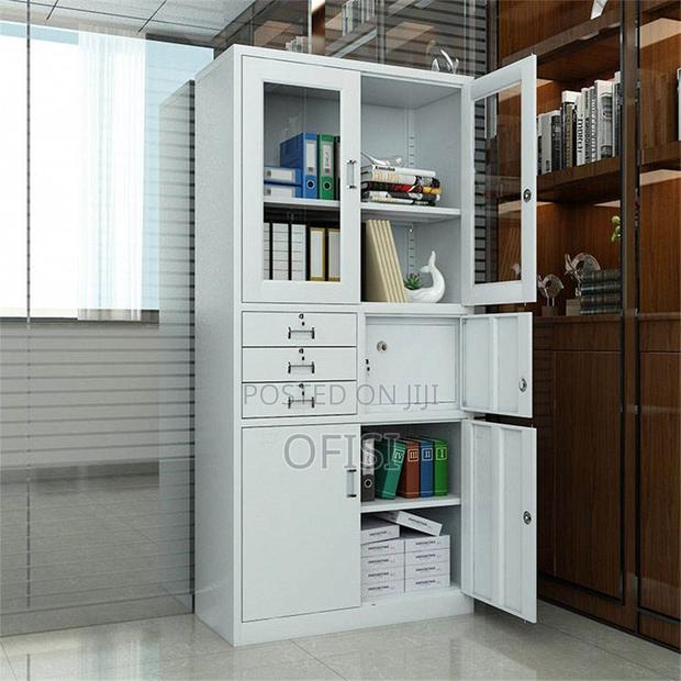 Office Cabinet; Half Glass Metallic Safe Cabinet - thumbnail 8