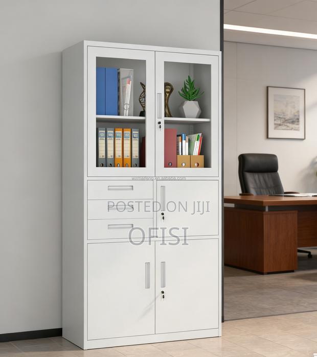 Office Cabinet; Half Glass Metallic Safe Cabinet - thumbnail 10