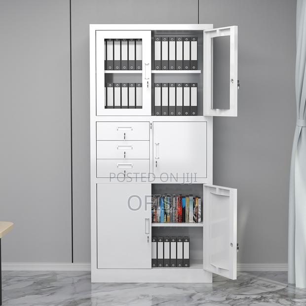 Office Cabinet; Half Glass Metallic Safe Cabinet - thumbnail 11