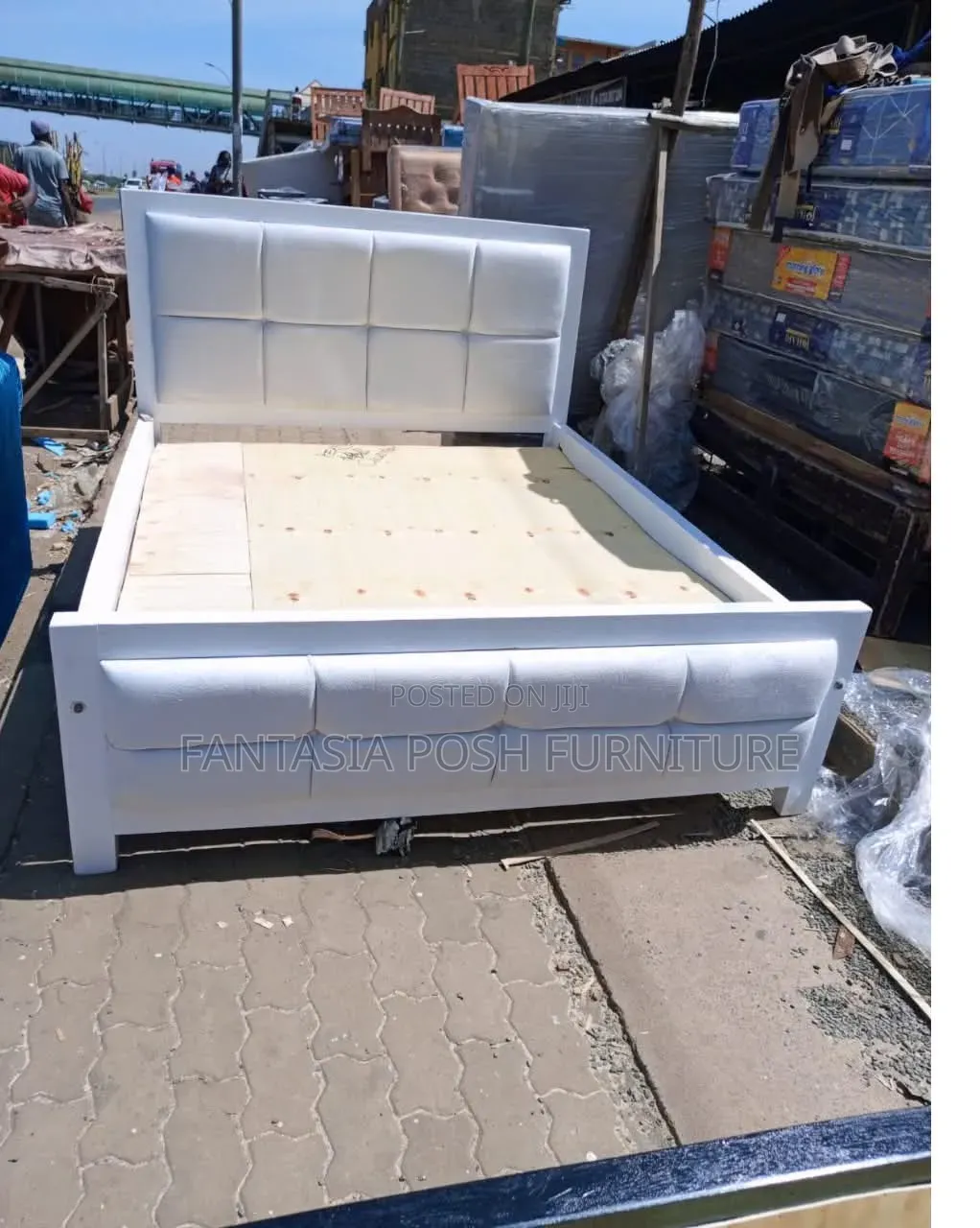 White Panel Bed Size 4 by 6- Negotiable