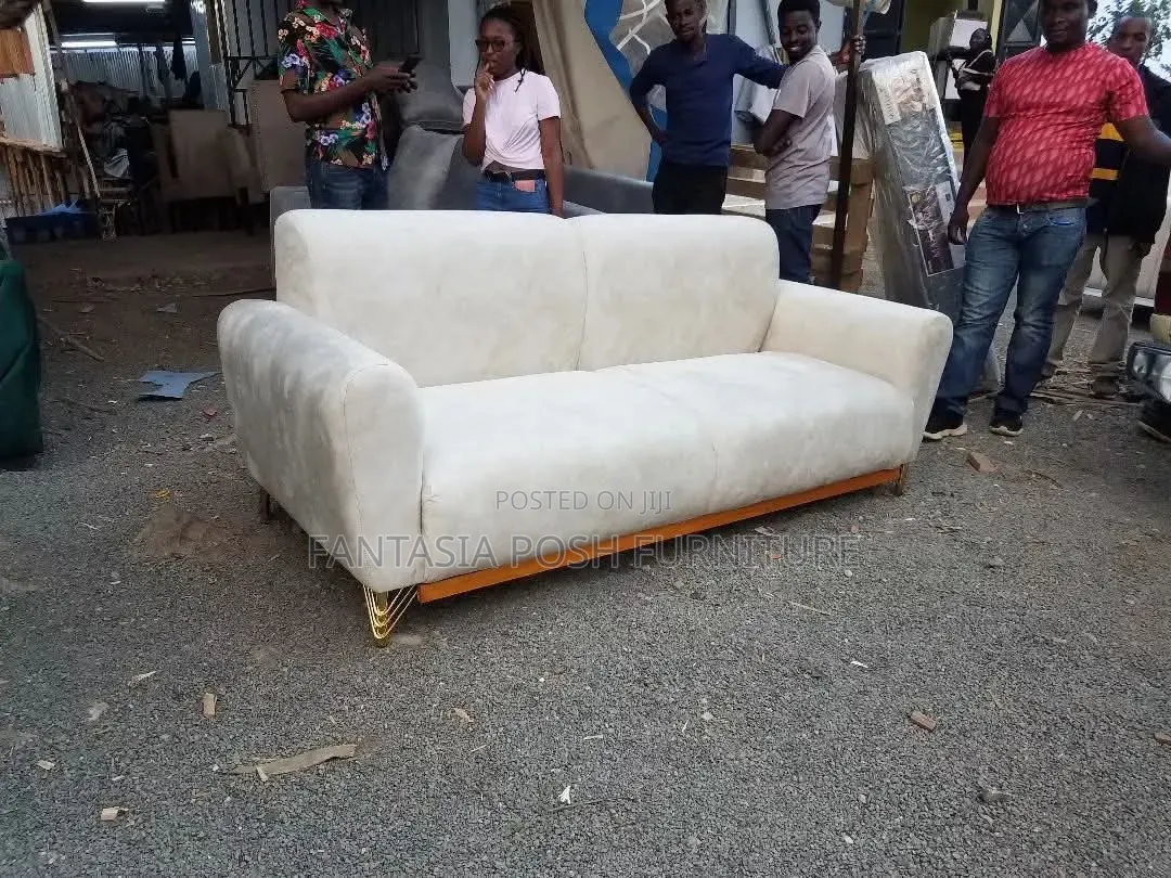 Cream 3 Seater Sofa+ Free Delivery