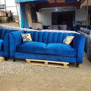 Blue 3-Seater Sofa+ Free Delivery