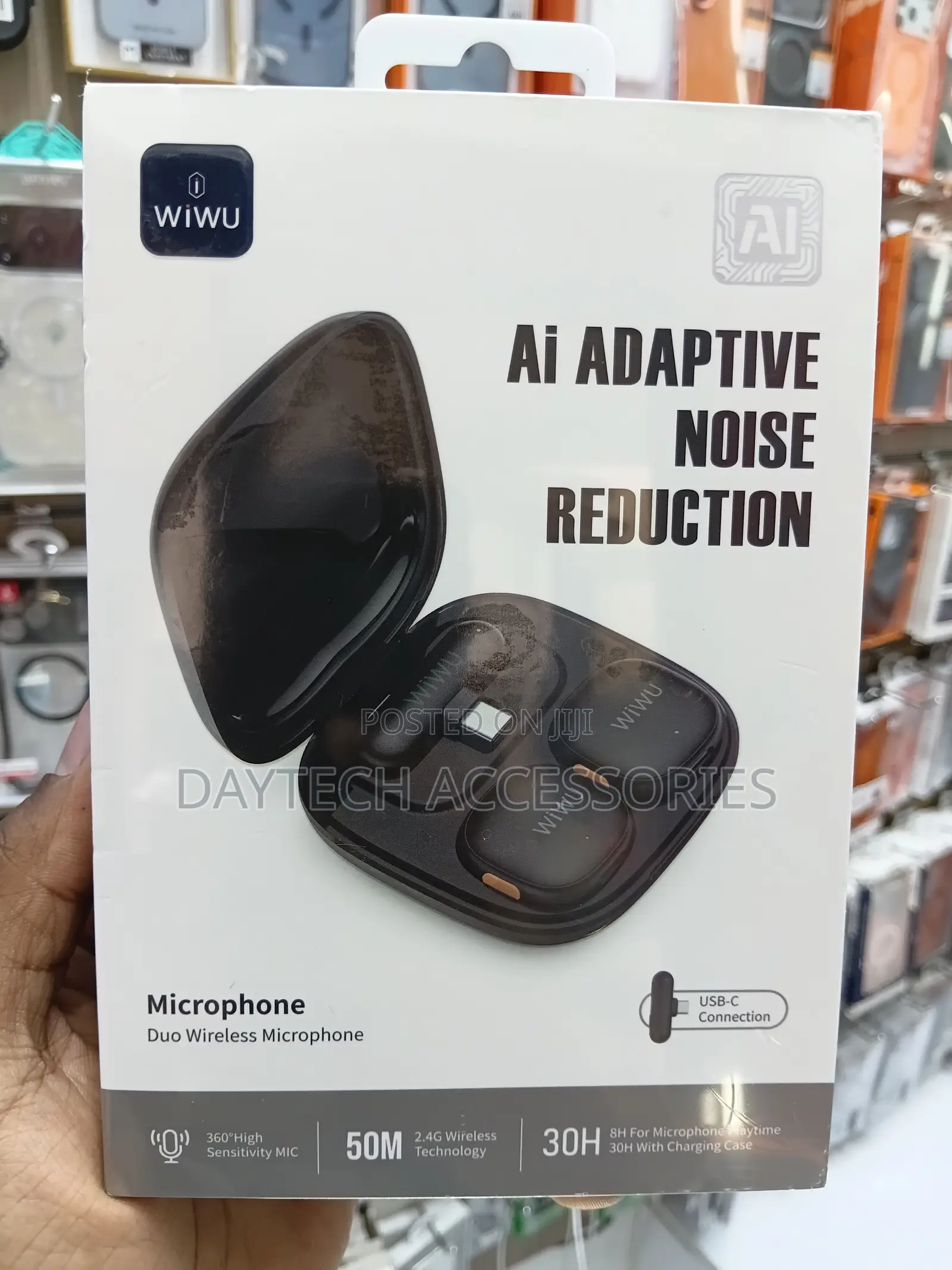 Wiwu Wi-Wm006 Ai-Powered Noise-Cancelling Lavalier Microphone
