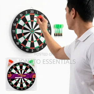 17-Inch Dart Board Game Set With 6 Metal Darts
