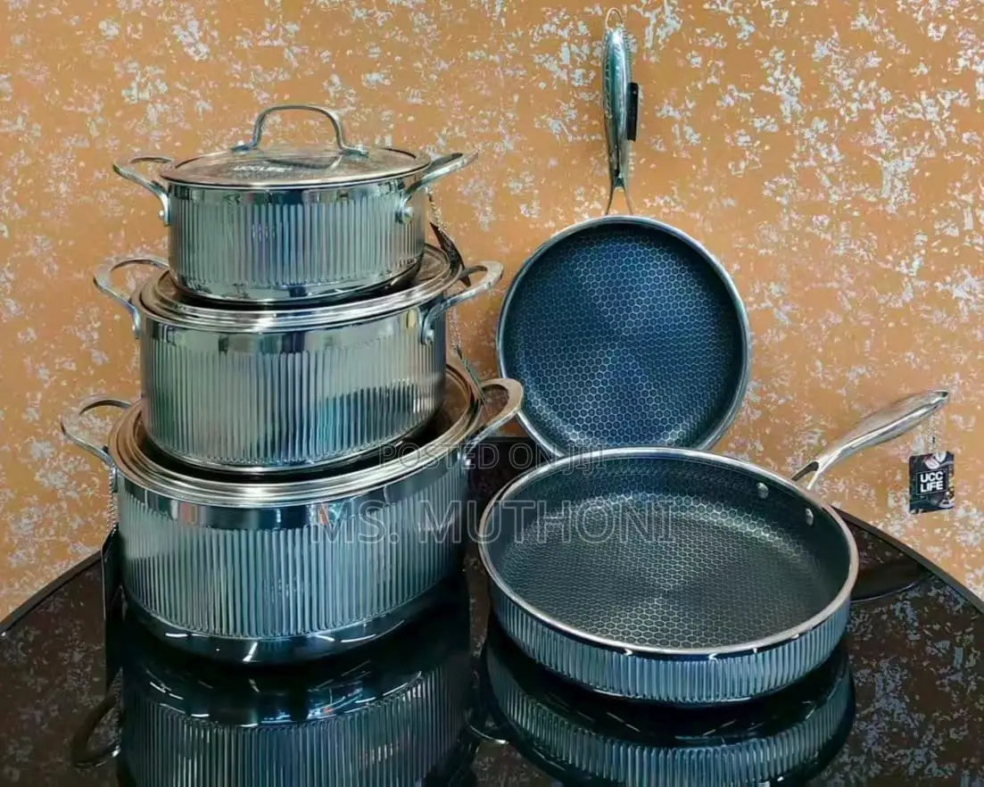 Ucc Life (8pcs Set ) High Quality Tripply S/S Steel Cookware Set
