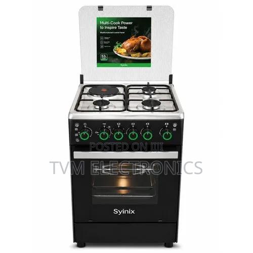 Syinix 50×55 3-Gas+1-Electric Cooker With Electric Oven