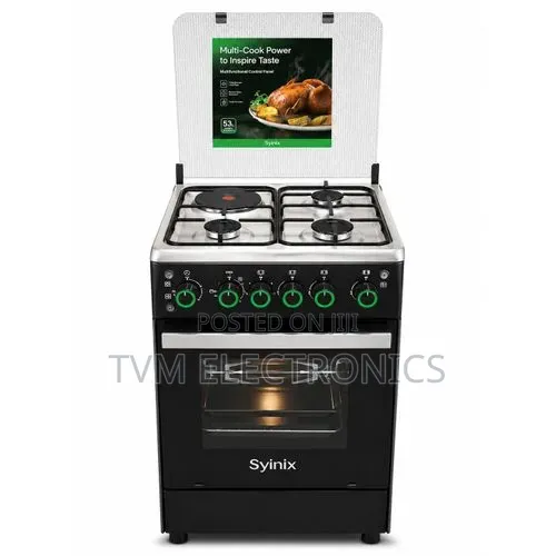 Syinix 50×55 3-Gas+1-Electric Cooker With Electric Oven