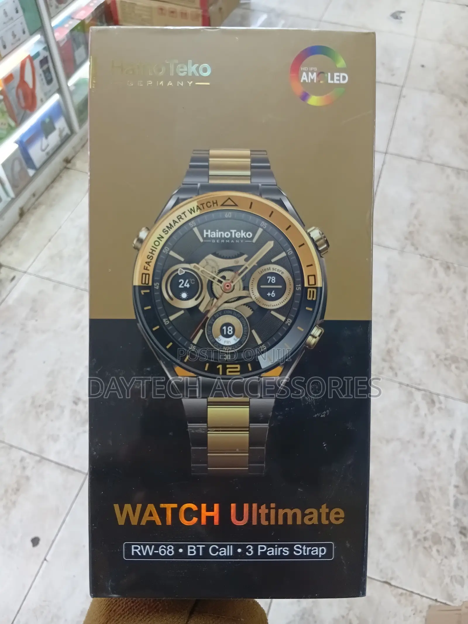 This Hainoteko Watch Ultimate Rw-68 Features an Amoled Display.