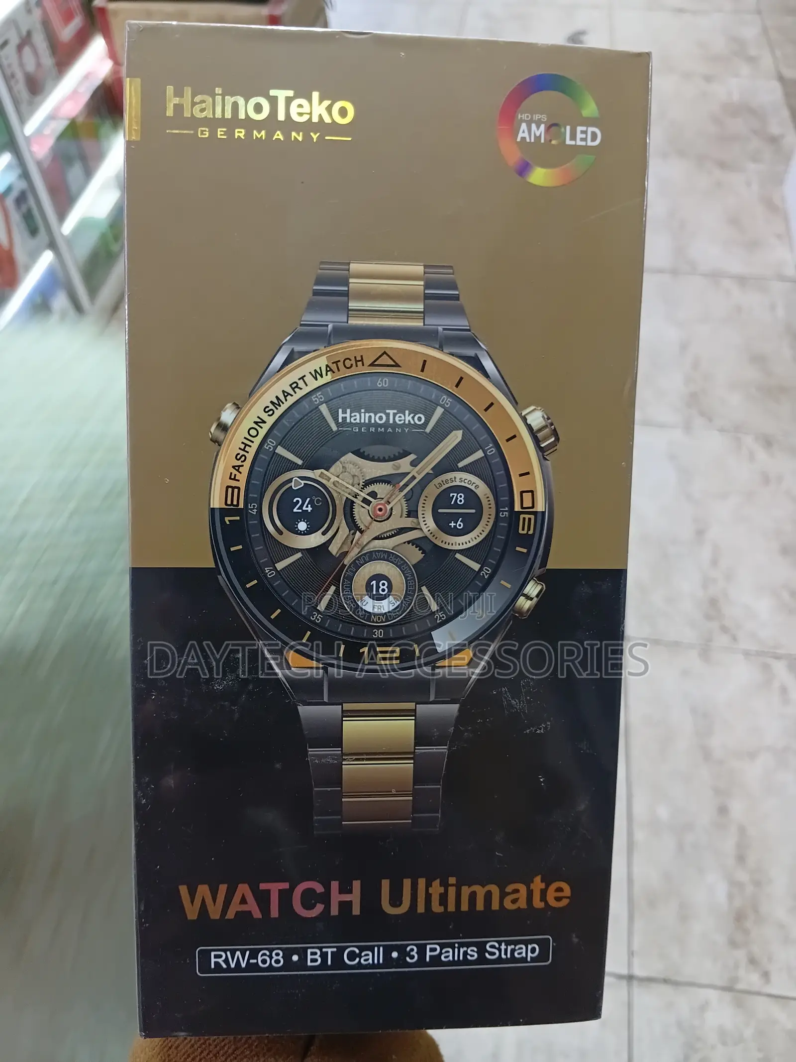 This Hainoteko Watch Ultimate Rw-68 Features an Amoled Display.