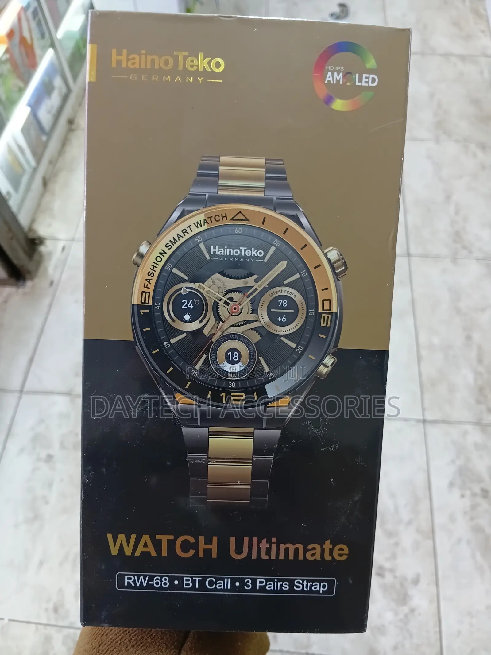 Hainoteko Rw68 Ultimate Smartwatch – Amoled Screen 3 Fashion Straps