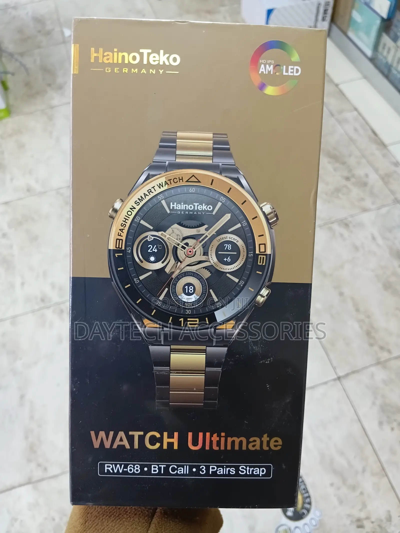 Hainoteko Rw68 Ultimate Smartwatch – Amoled Screen 3 Fashion Straps