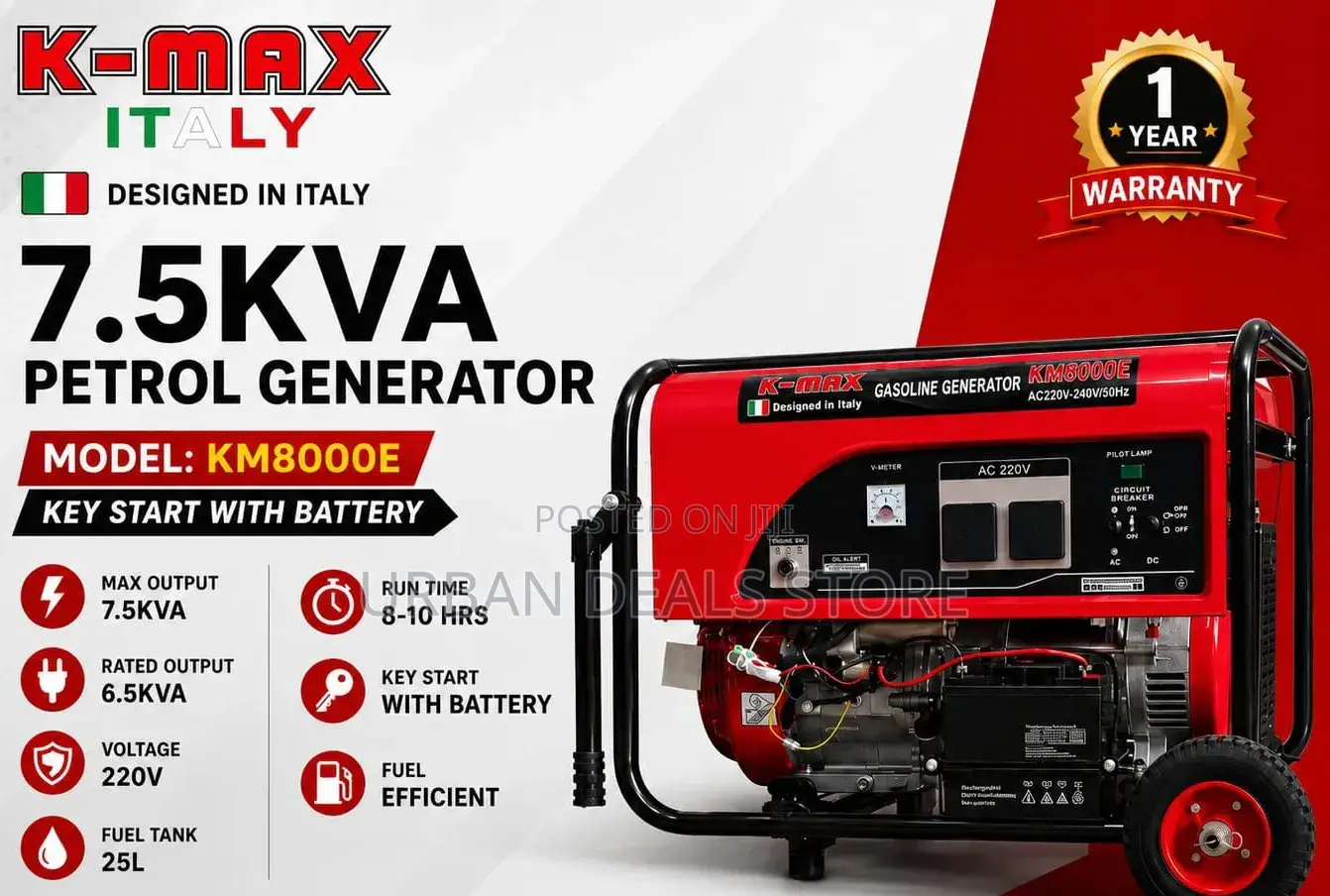 K Max Km5500e 3kva Key Start Generator
