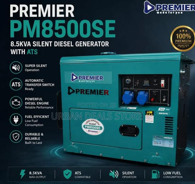 Premier 8.5kva Silent Diesel Generator With Ats - thumbnail 2