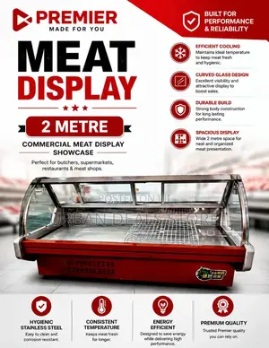 Premier 2m Commercial Meat Display
