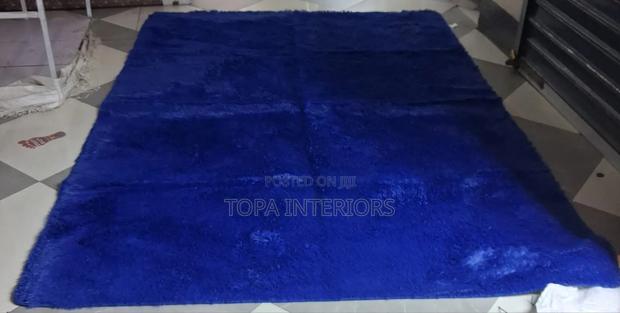 Blue Light Fluffy Area Rug Living Room Fluffy Carpets - thumbnail 2