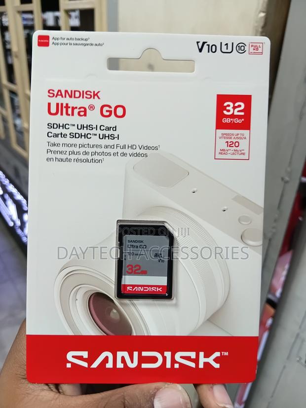 Sandisk Ultra Go SDHC Memory Card 32gb for Cameras.