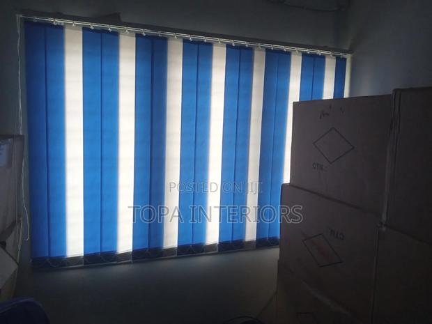 Custom Made Vertical Office Curtain Blinds Installation