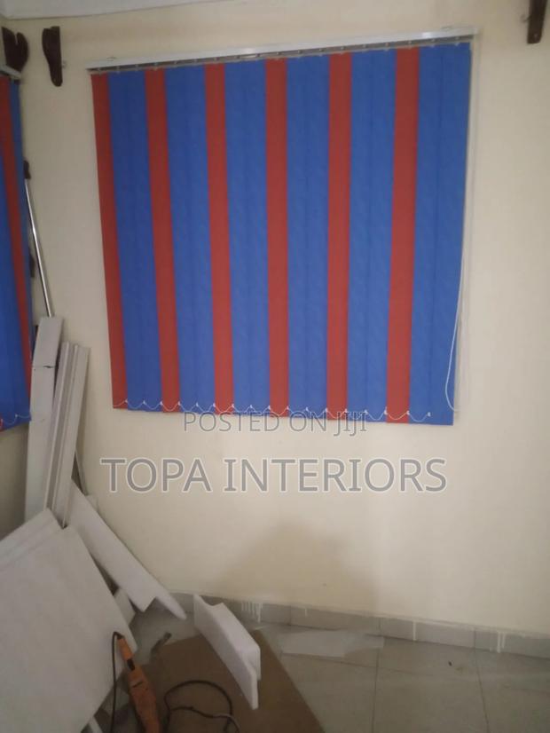 Custom Made Vertical Office Curtain Blinds Installation - thumbnail 2