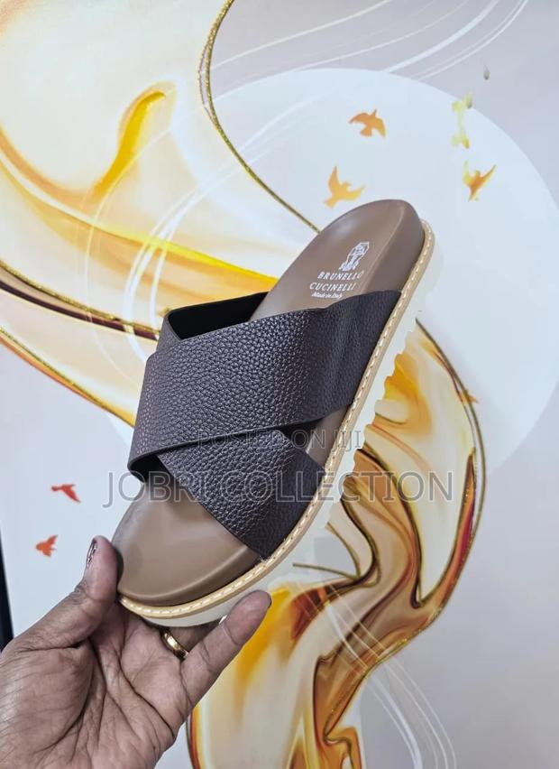 Brunello Cucinelli Coffee Sandals