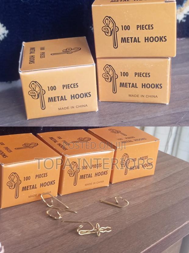 Curtain Hooks Box of 100 Pieces Drapery Hooks - main view