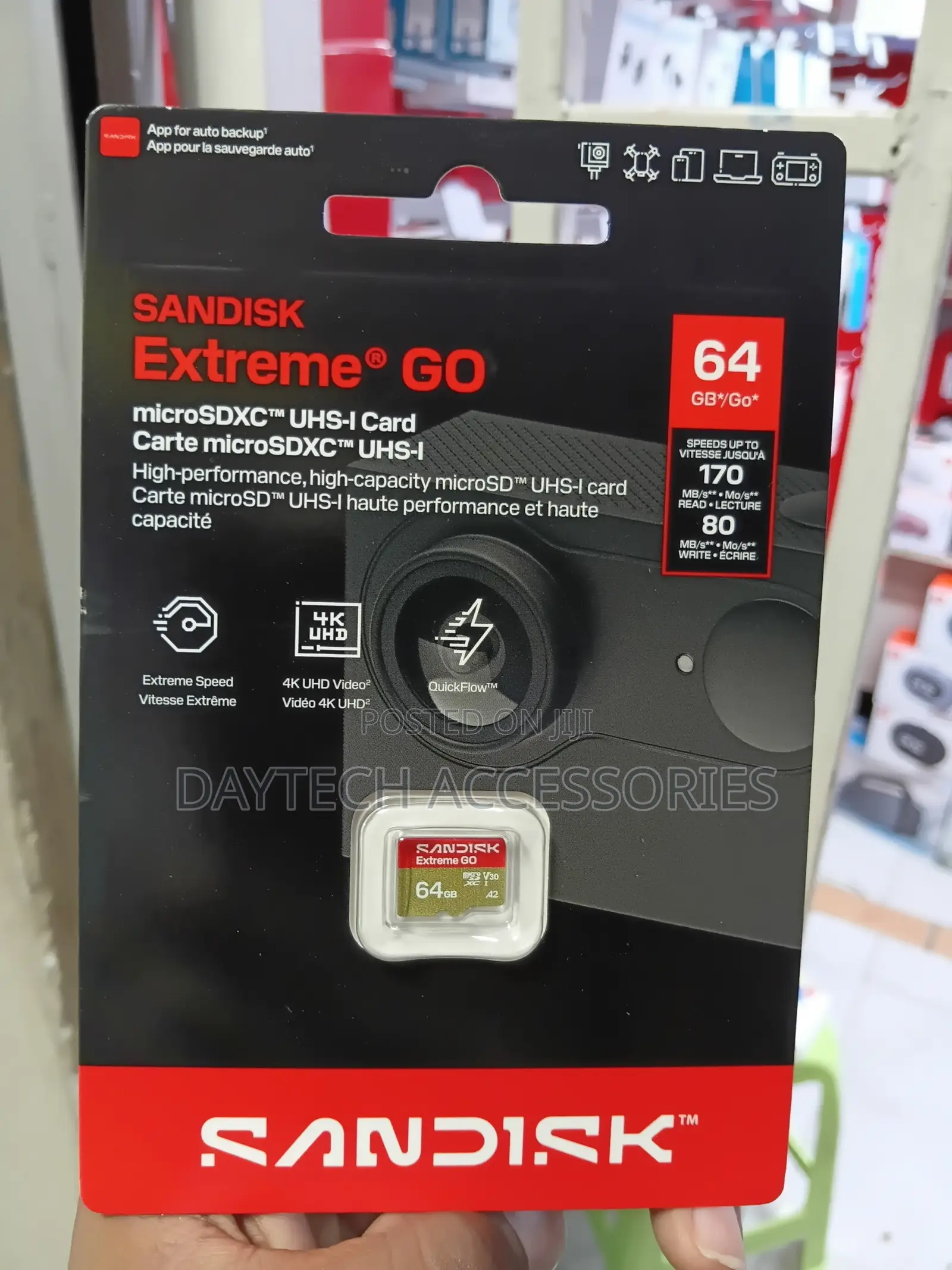 64gb Sandisk Extreme Go Microsdxc Uhs-I V30 A2 170mb/S